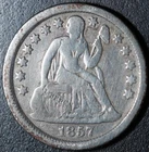 1857-P SEATED LIBERTY DIME