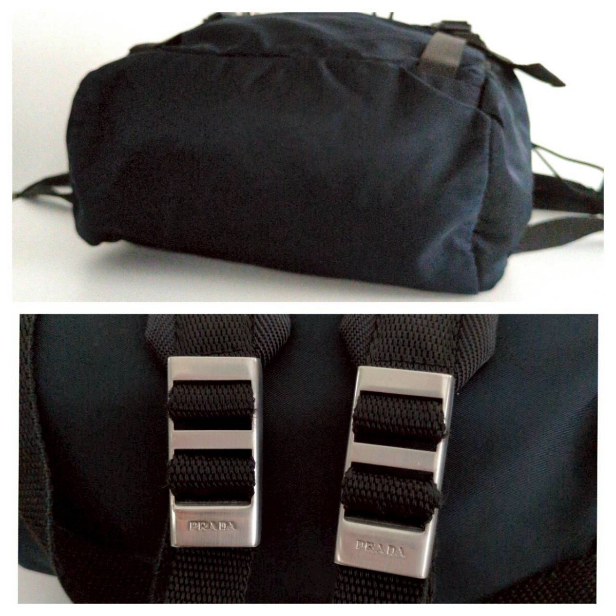 Excellent Condition Prada V135 Large Capacity Nylon Lightweight Drawstring Backp thumbnail 5