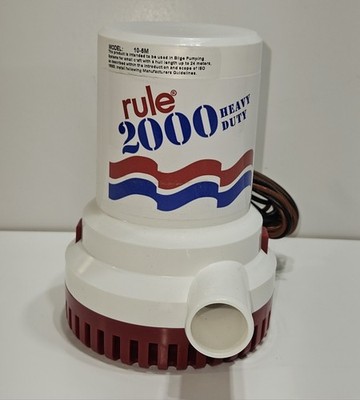 BILGE PUMP, Rule 2000 Heavy Duty, 12 VOLT New Model 10
