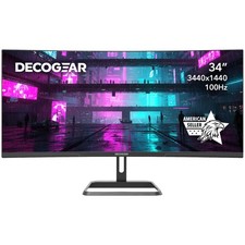 34-Inch Business Curved Super UltraWide WQHD Monitor 3440 1440 R1500 100Hz ...