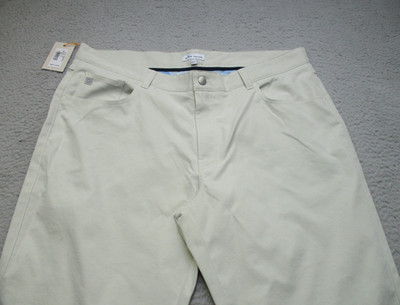 Peter Millar Eb66 Pants Mens 38 Brown Straight Leg 5 Pocket Tech Workwear