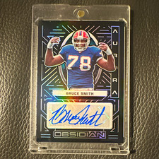 2022 Panini Obsidian Aurora Autographs Bruce Smith AA-BSM Auto /75 Bills