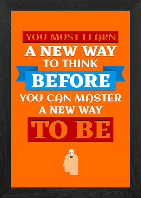 Learn a New Way to Think Gerahmtes Wandbild Poster Leinwanddruck Bild