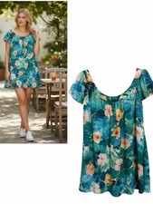 SHOW ME YOUR MUMU Tropical Floral Print Open Back Keahi Mini Dress XS