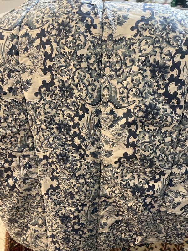 Vtg Ralph Lauren Discontinued Tamarind Blue/White Chinoiserie Twin Comforter EUC
