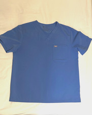 Men’s FIGS Cairo Tall Scrub Set Royal Blue Size L (Top & Pants)