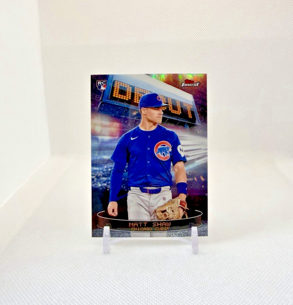 MATT SHAW RC DEBUT REFRACTOR - 2025 Topps Finest #D-12 Chicago Cubs RC