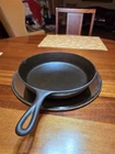 Immaculately Restored Vintage #8 Three Notch Lodge Cast Iron Skillet