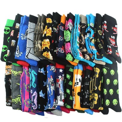 Lustige Dinosaurier Alien Shark Socken Unisex Crew Skateboard Baumwolle