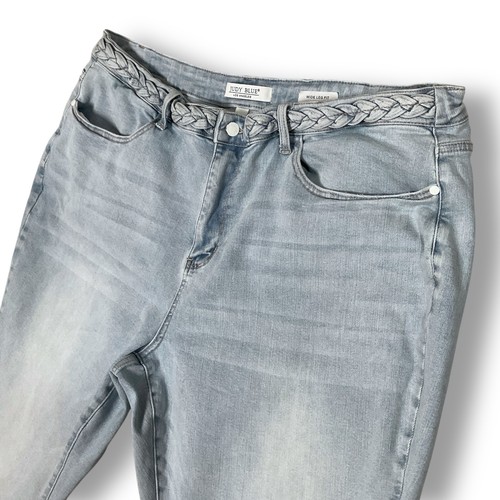 Judy Blue Wide Leg Fit Jeans Sz 24W Stretch Light Wash Casual Blue - Picture 4 of 12