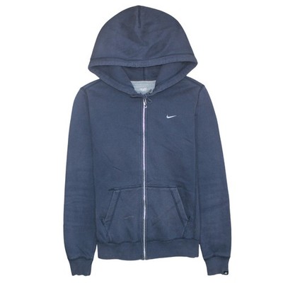 Nike Damen marineblauer Hoodie mit durchgehendem Reißverschluss Medium Athletic Dept Baumwollmischung