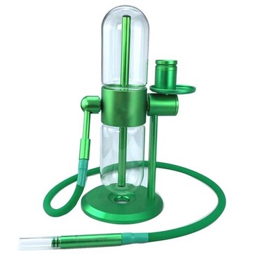 Premium Aluminum & Glass 360 Degree Gravity Hookah - Unbranded Green