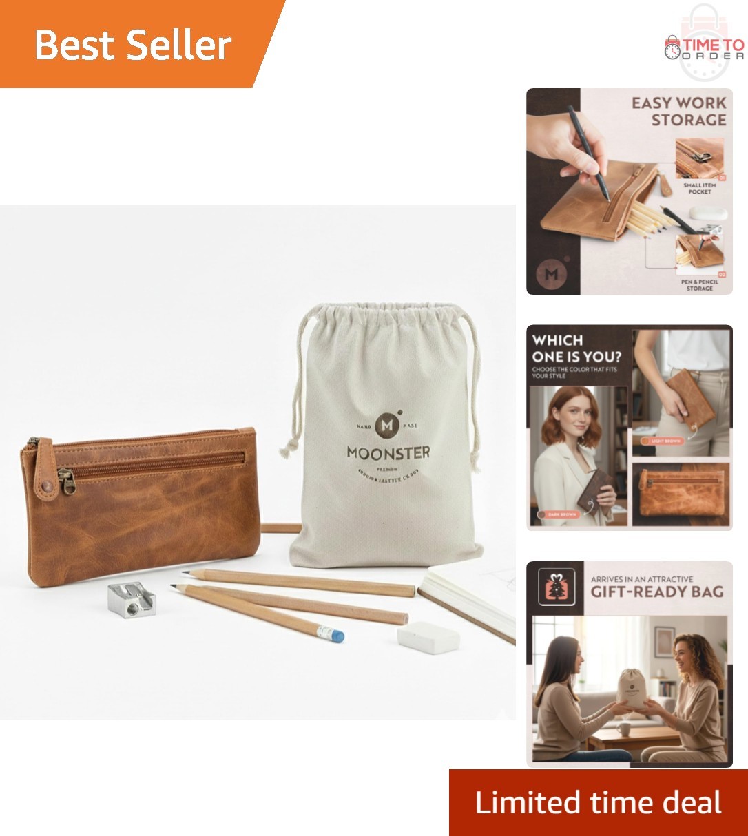 Case 8x4 Zipper Holder Rustic Art Supplies Travel Organizer