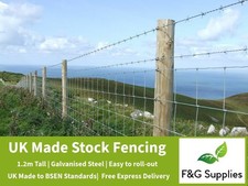 50m of 1.2m 4ft tall L10/120/15 stock fence ideal for farms and gardens UK made