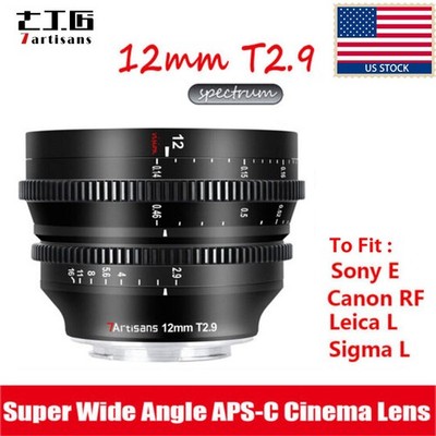 7Artisans 12mm T2.9 Super Wide Angle Large aperture Cine Lens For E/RF/L Mount