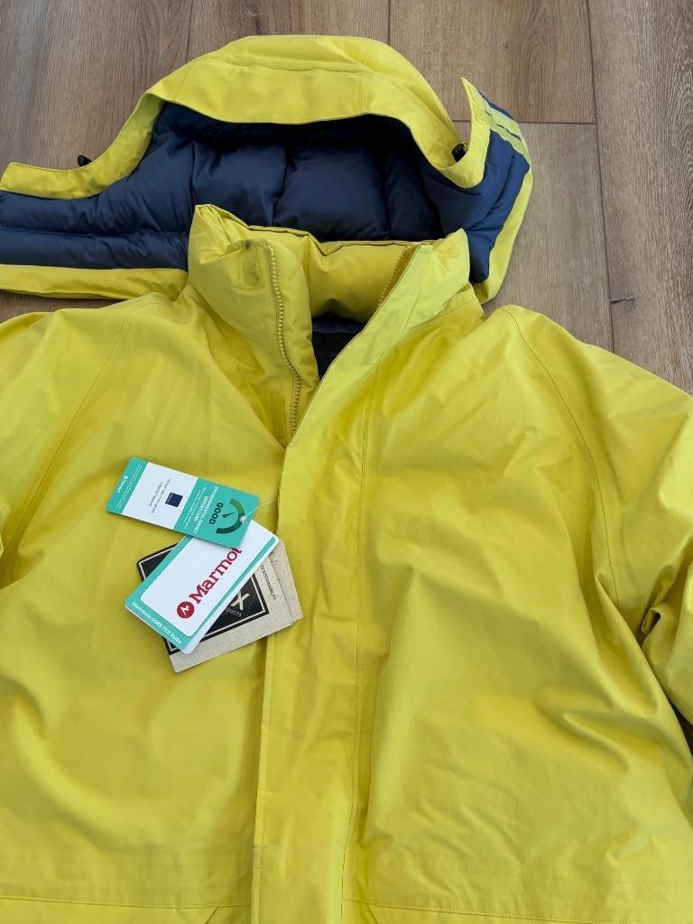 Marmot Mammoth GTX Parka Down Limelight Yellow Winter Coat/Jacket