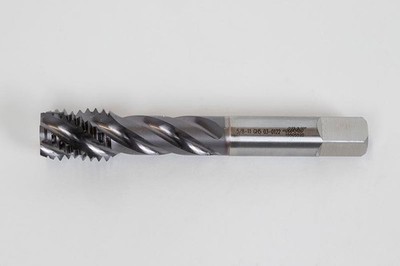 Haas 5/8''-11 UNC HSS-E Spiral Flute Tap 0.48'' Shank x 0.748'' Thread Length 2.5XD