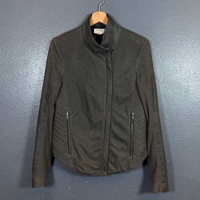 Helmut Lang M women s grey lamb leather jacket avant garth motorcycle