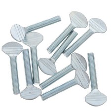 10Pcs Durable Carbon Steel Thumb Screws Flat Head Grip Bolts for Craft Assembly