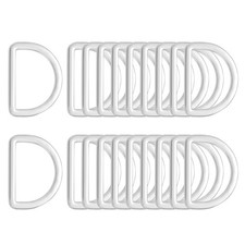 Metal D Ring Heavy Duty Welded D Rings Metal Buckle 1" Silver 20Pcs