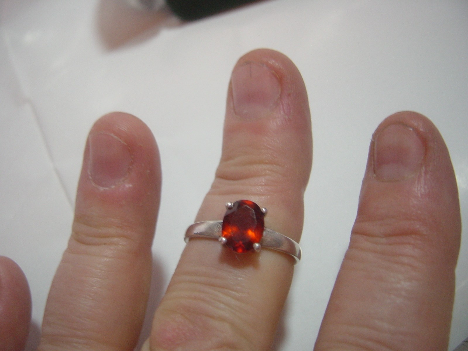 superb Solid Silver chunky large Ring-natural blo… - image 5