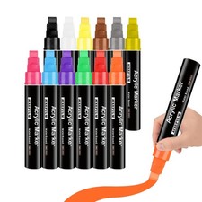12 Colors Poster Markers Jumbo,10mm Wide Tip Jumbo Permanent Paint Pens,Thick...