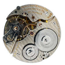Antique 16s 1920 Hamilton Montgomery Dial Mechanical Pocket Watch Movement 992