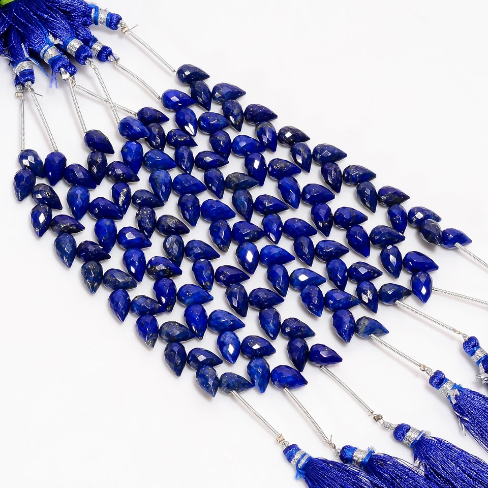 Lapis Lazuli Gemstone Teardrop Shape Faceted Beads 10X6 mm Strand 4" UGB-770 - Image 2 of 4