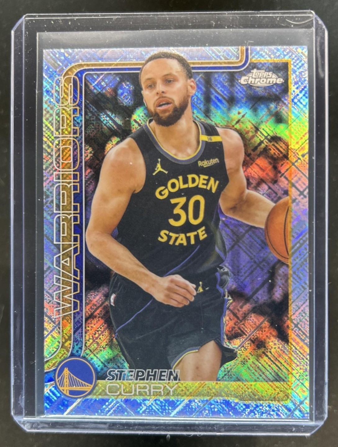 2025-26 Topps Chrome Stephen Curry Skylight Refractor #201 Warriors