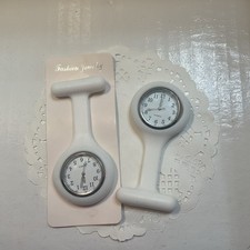 1 Pc Silicone Nurse Watch Brooch Tunic Fob Watch With Battery Doctor Medical