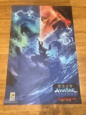 2026 SDCC Avatar Legends The Fighting Game 18x24 Poster LE 214/250