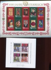 AUSTRIA 1996-2001 MNH lot Stamps & Sheets 85 Stamps