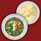 IRELAND  / 2 Euro Coloured  UNC Color  Coin