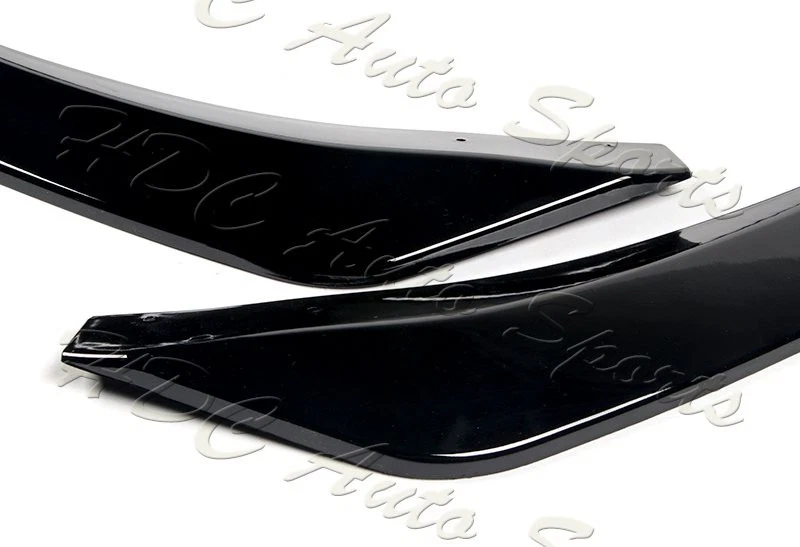 Комплект спойлеров для кузова переднего бампера окрашенный в черный цвет для Mazda 3 Mazda3 2019-2023 годов выпуска - Изображение 2 из 4