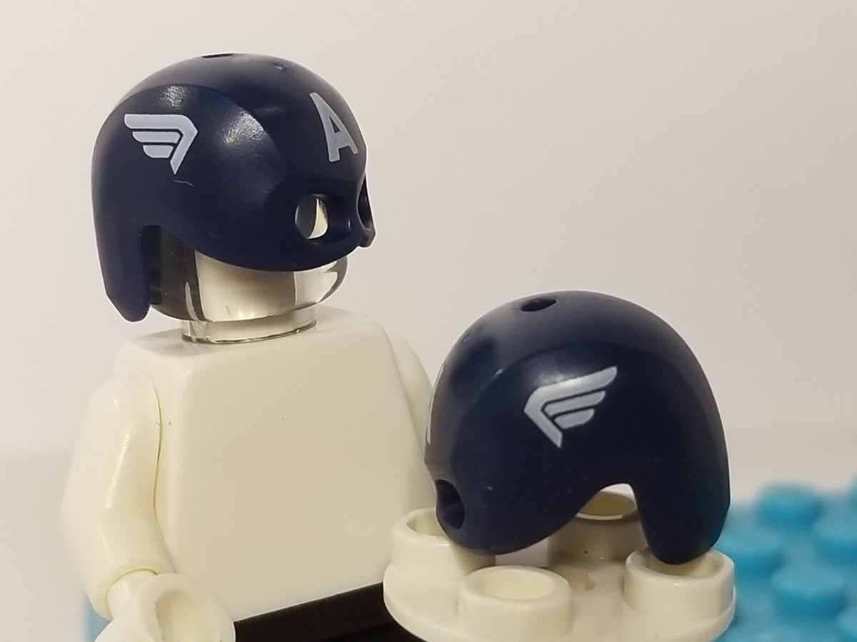 LEGO Minifigure Helmet CAPTAIN AMERICA Wings on Side Part Marvel