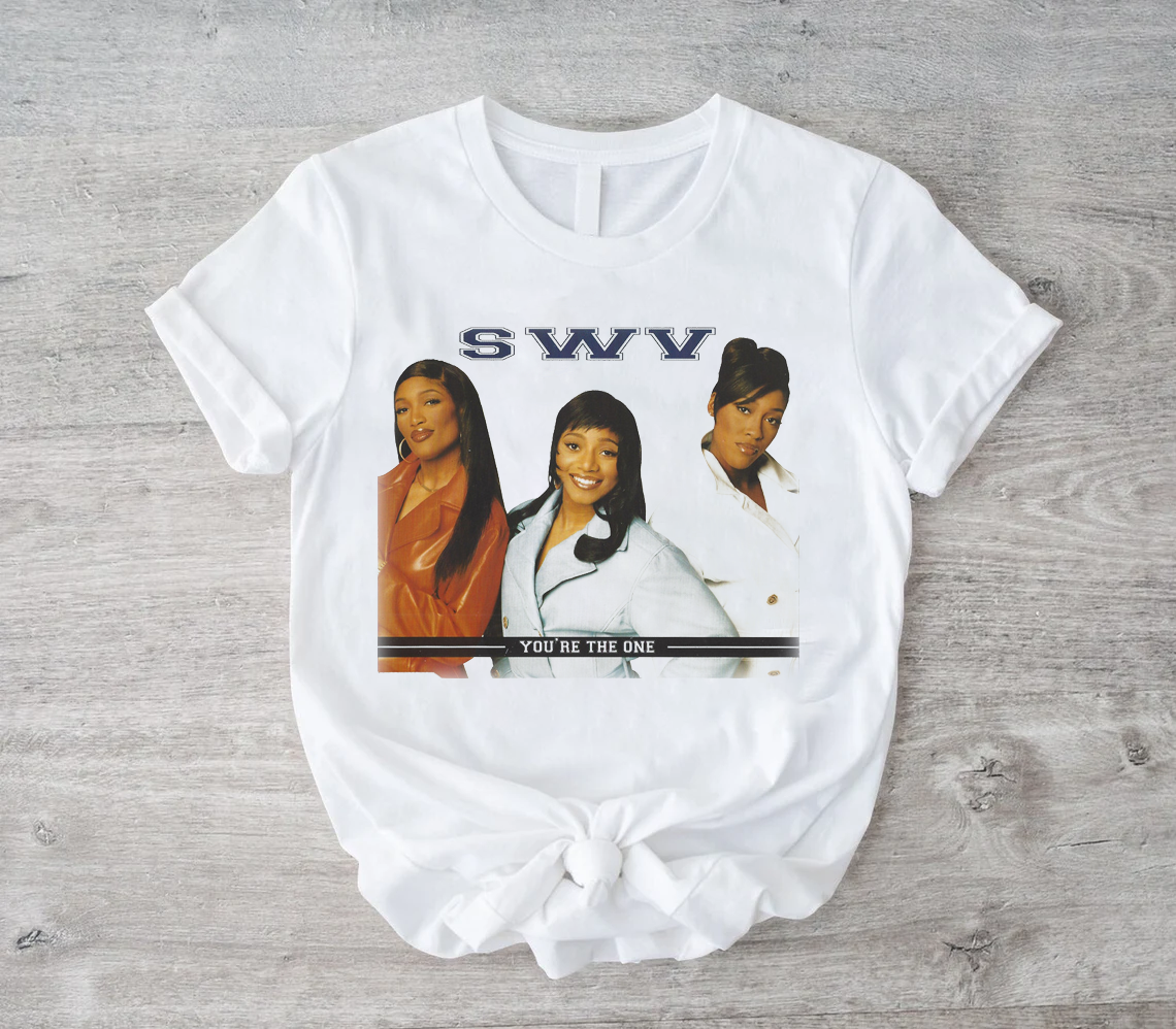 New SWV Band Gift For Fan Cotton White All Size Unisex T-Shirt