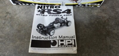 Vintage RC HPI RS4 Nitro, has many upgrades, box and manual