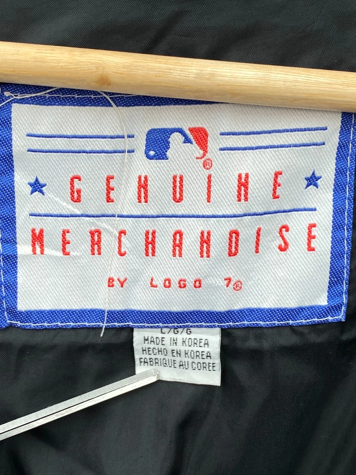 San Francisco Giants MLB Logo 7 Mens Large Full Zip Windbreaker Jacket Black - Image 2 of 4