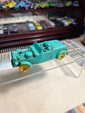 AUBURN Green Yellow Plastic Rubber Toy ROADSTER Made In USA #6 Race Car 512