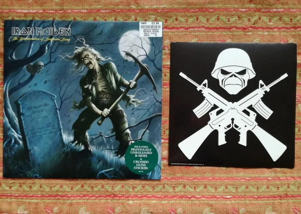 IRON MAIDEN**THE REINCARNATION OF BENJAMIN BREEG**10" CLEAR VINYL W/STICKER**NM - Image 2 of 4