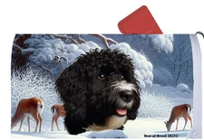 Portuguese Water Dog Winter Wonderland Mail Box Cover
