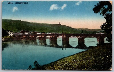 Trier Germany c1910 Postcard Romerbrucke Roman Bridge