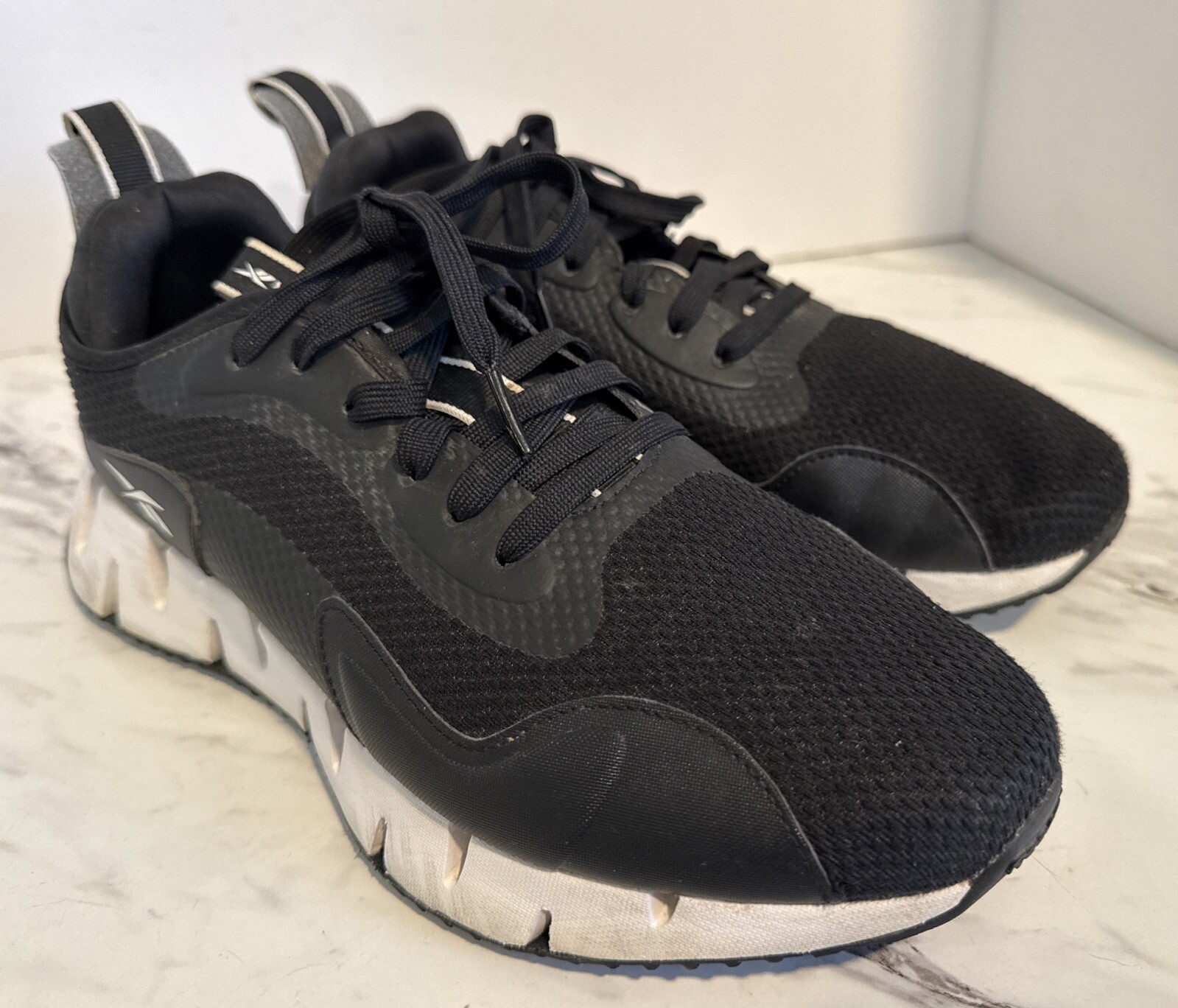 Reebok Zig Dynamic Athletic Running Shoes Vector Black Mens Size 9.5 M Lace Up