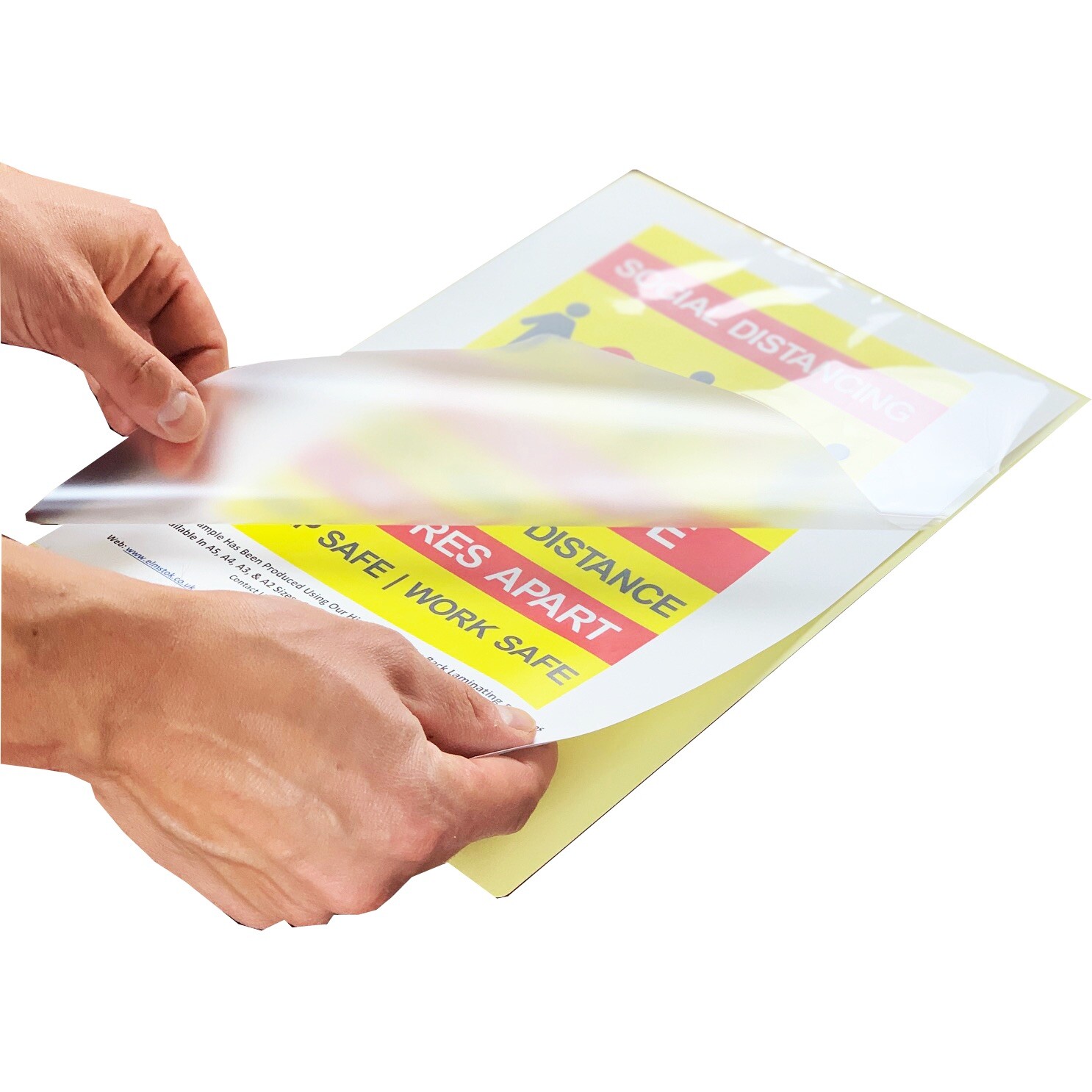 High Clear A4 Sticky Back Adhesive Heat Seal Laminating Pouches