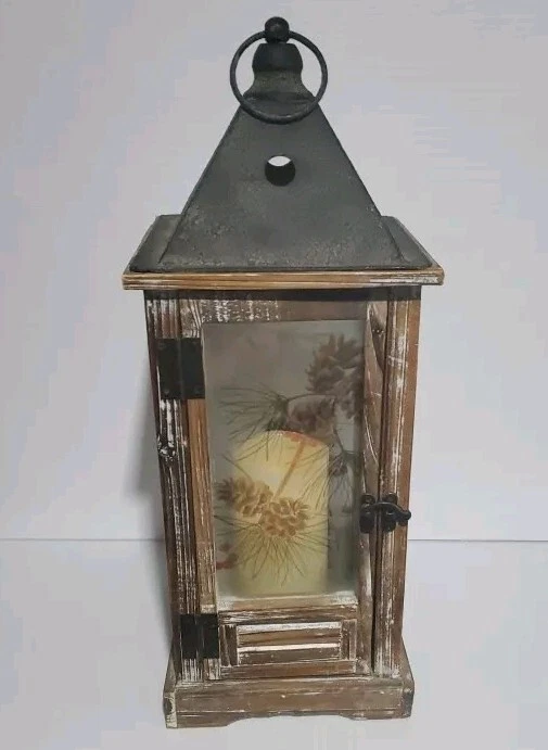 18"x7" Indoor/Outdoor Flickering Flame Seasonal Ski Lodge Lantern-KOHL'S - Image 2 of 4