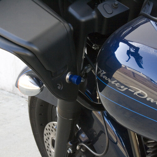 Billet Cigarette Lighter Harley Davidson Touring FLH FLT Large Diameter - Blue - Picture 3 of 4