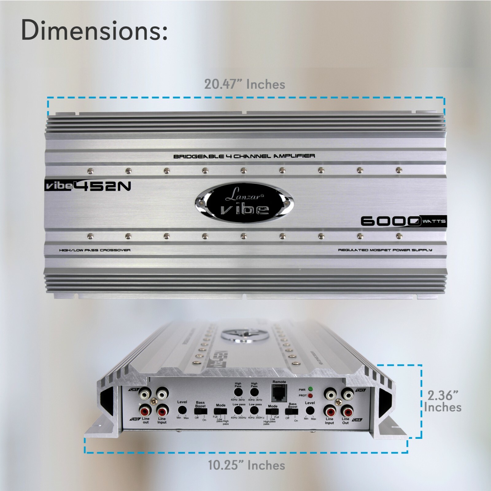 Lanzar VIBE452N 3250W 4 Channel Car 