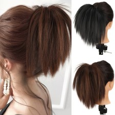 Hair Bun Extensions Messy Straight Hair Band Elastic Chignon Hairpiece as Human