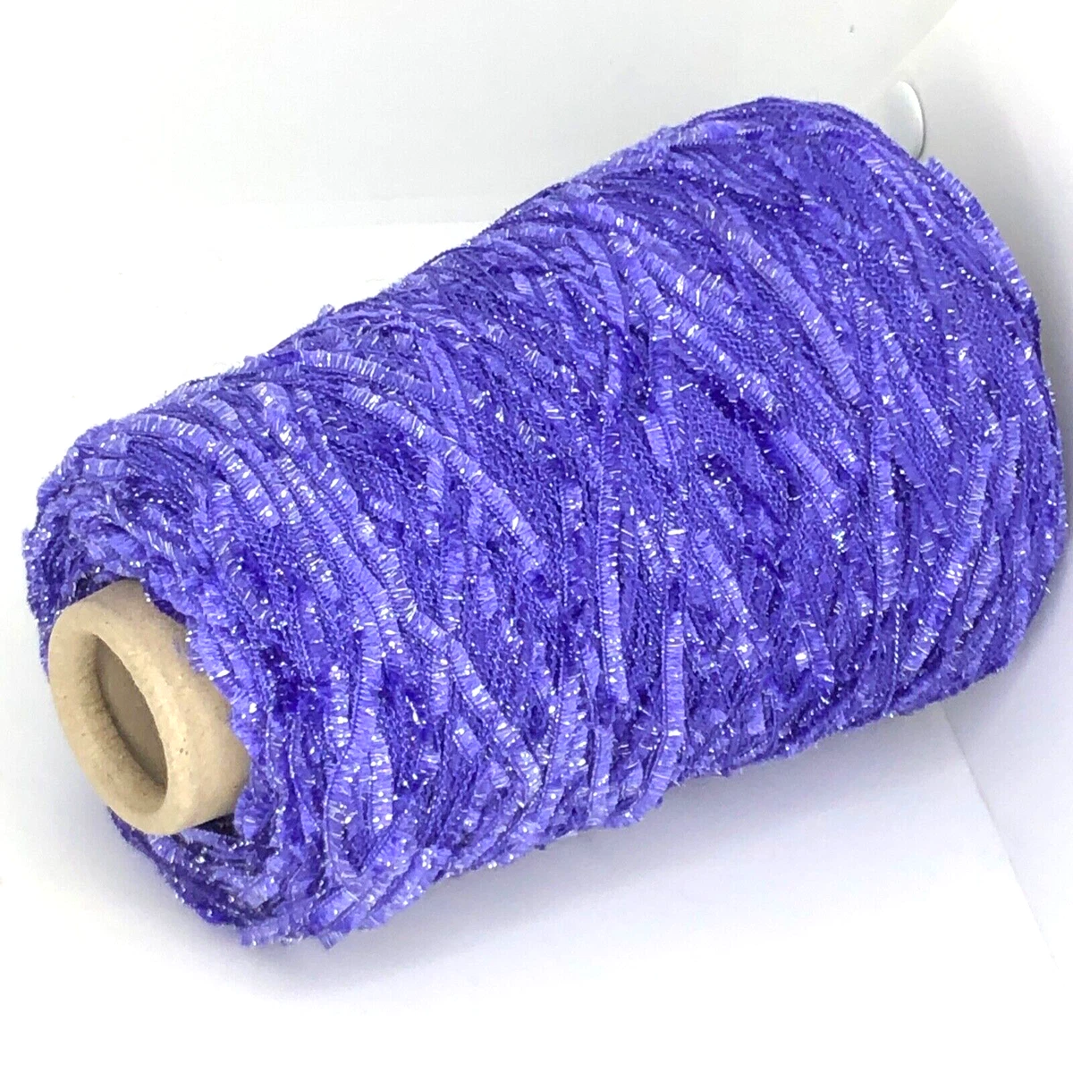 Purple SHINY NYLON Yarn on Cone per 290g / 0.64lb FINGERING WEIGHT CRAFTS