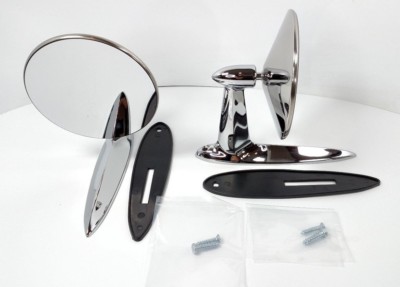 Pair 1955-1957 Chevrolet Door Mirrors Chevy Bel Air - BOTH CONVEX
